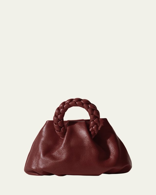 Bombon Braided Shiny Leather Crossbody Bag
